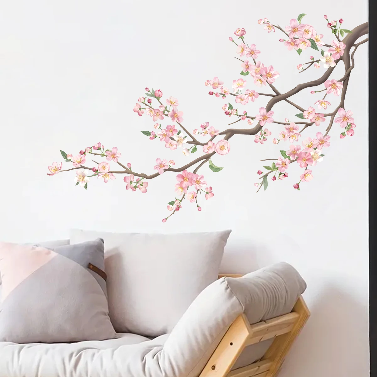 Watercolour Bird Flower Wall Stickers Living Room Decoration for Bedroom Wall Decals Kids Room Baby Nursery Home Decor Girl Gift