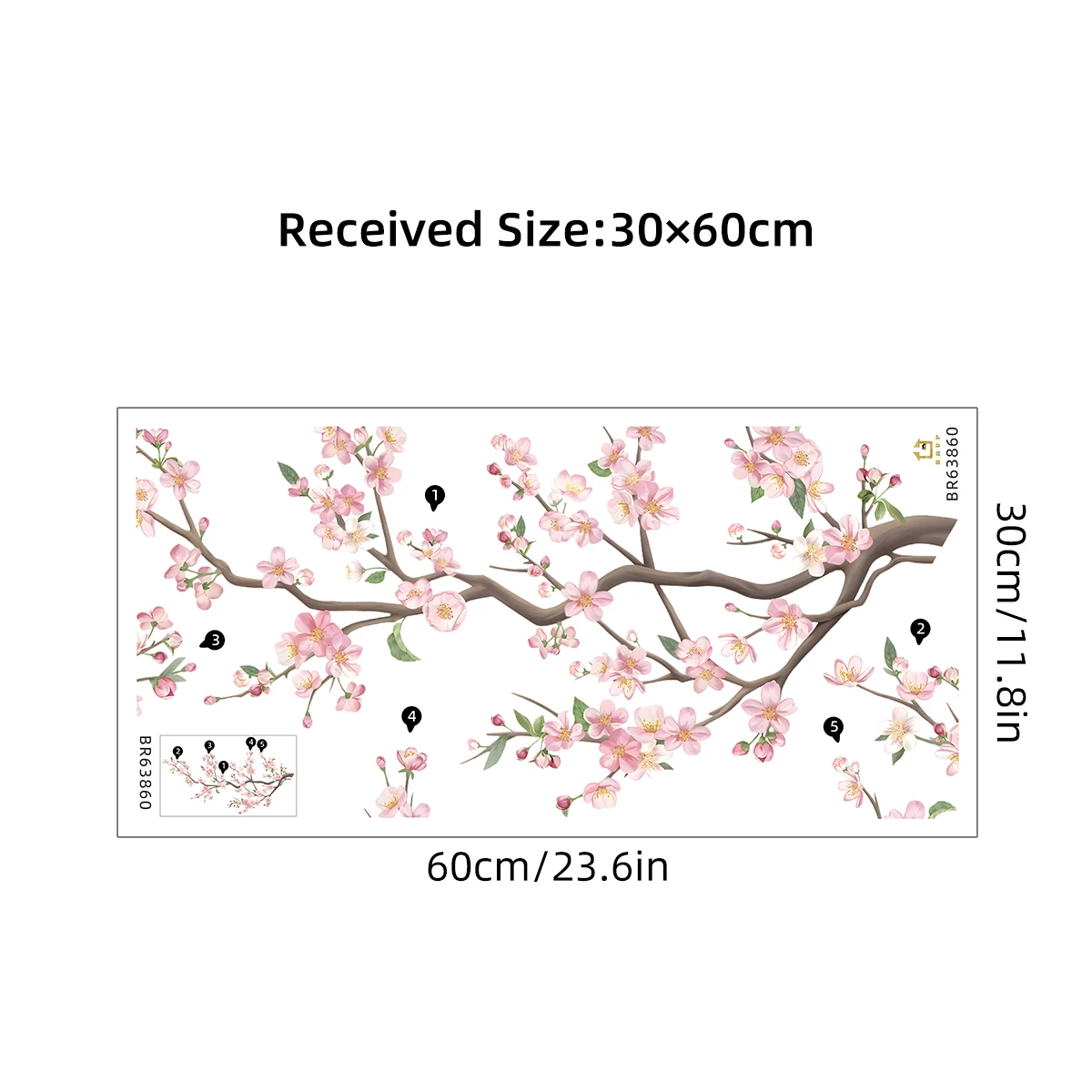 Watercolour Bird Flower Wall Stickers Living Room Decoration for Bedroom Wall Decals Kids Room Baby Nursery Home Decor Girl Gift