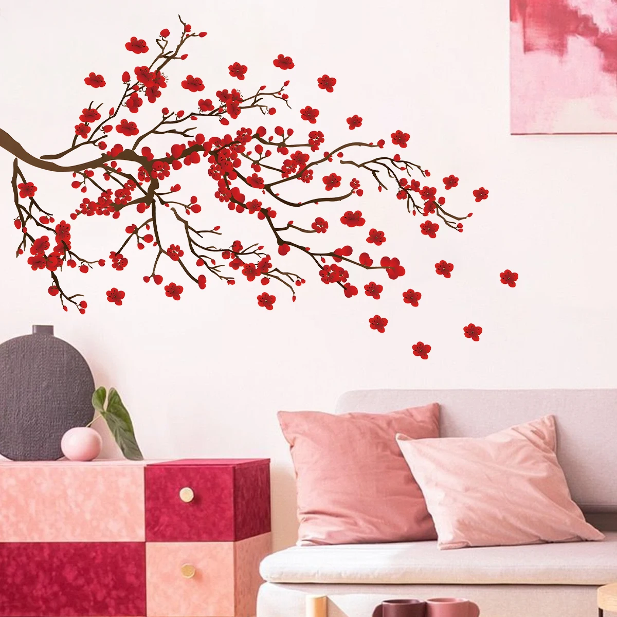 Watercolour Bird Flower Wall Stickers Living Room Decoration for Bedroom Wall Decals Kids Room Baby Nursery Home Decor Girl Gift