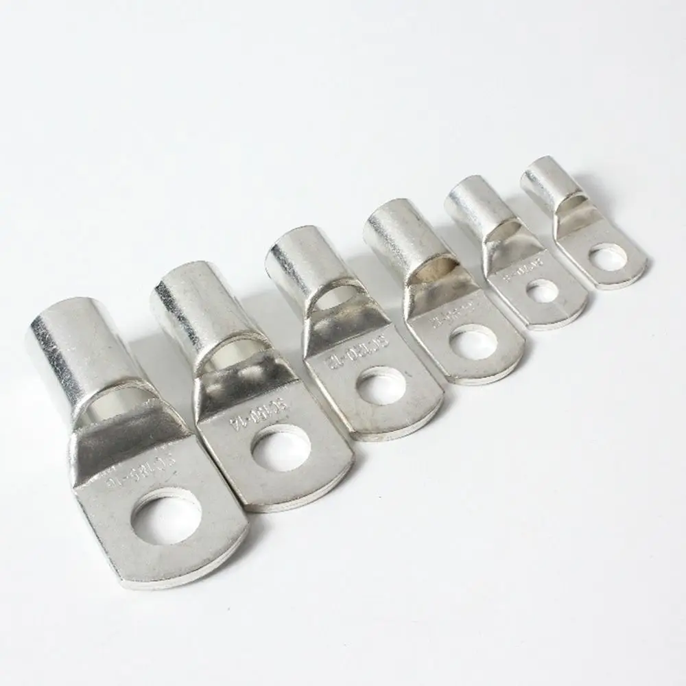10Pcs 16-35mm2 SC16-6 SC25-6 SC35-6 Tinned Copper Wire Nose Terminal Crimp SC Type Lugs Ring Cable Connector Kit
