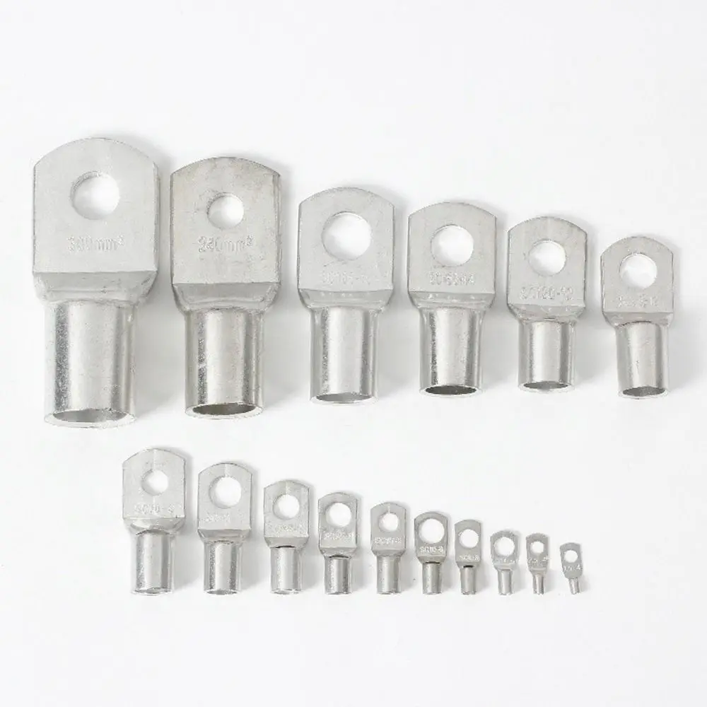 10Pcs 16-35mm2 SC16-6 SC25-6 SC35-6 Tinned Copper Wire Nose Terminal Crimp SC Type Lugs Ring Cable Connector Kit