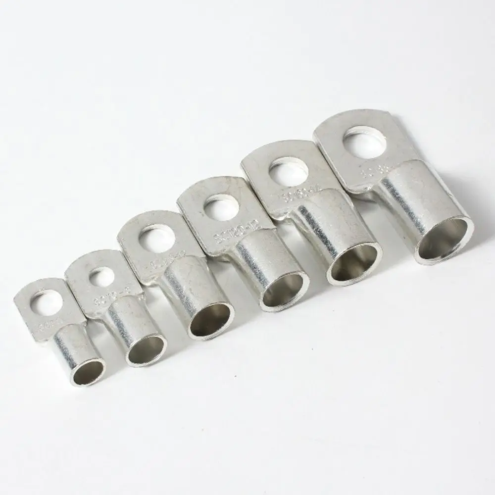 10Pcs 16-35mm2 SC16-6 SC25-6 SC35-6 Tinned Copper Wire Nose Terminal Crimp SC Type Lugs Ring Cable Connector Kit