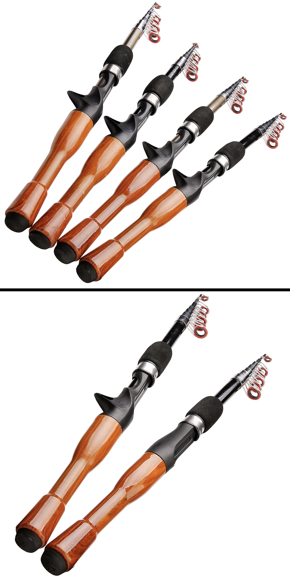 Lure Fishing Rod 1.3m 1.6m 1.8m Carbon Spinning Casting Baitcasting Mini Short Light Travel Lure Rod