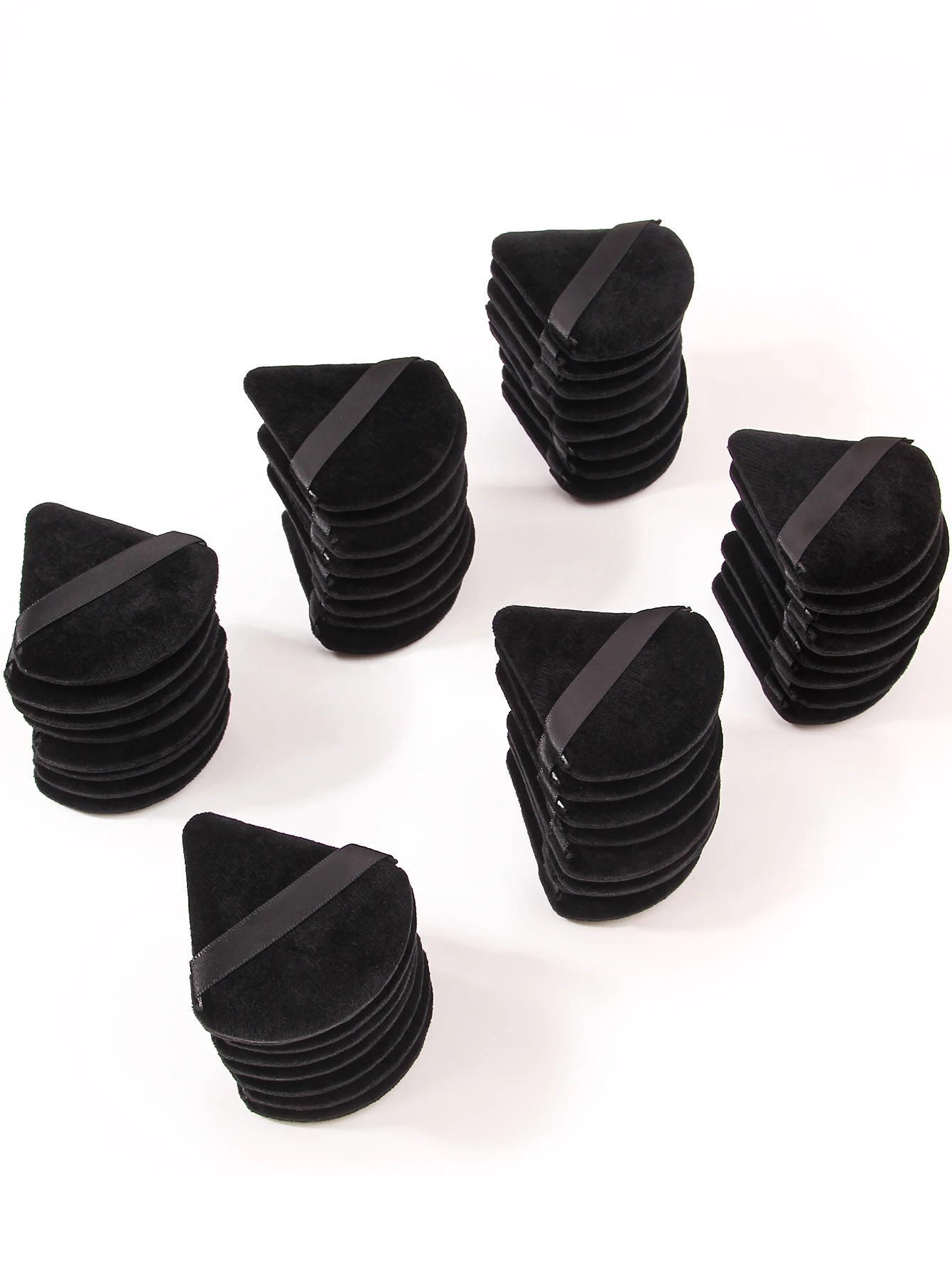 2Pcs/100Pcs Triangle Powder Puff For Loose Powder Liquid Cosmetic Soft Plush Powder Puff Makeup Foundation Puff Makeup Tool