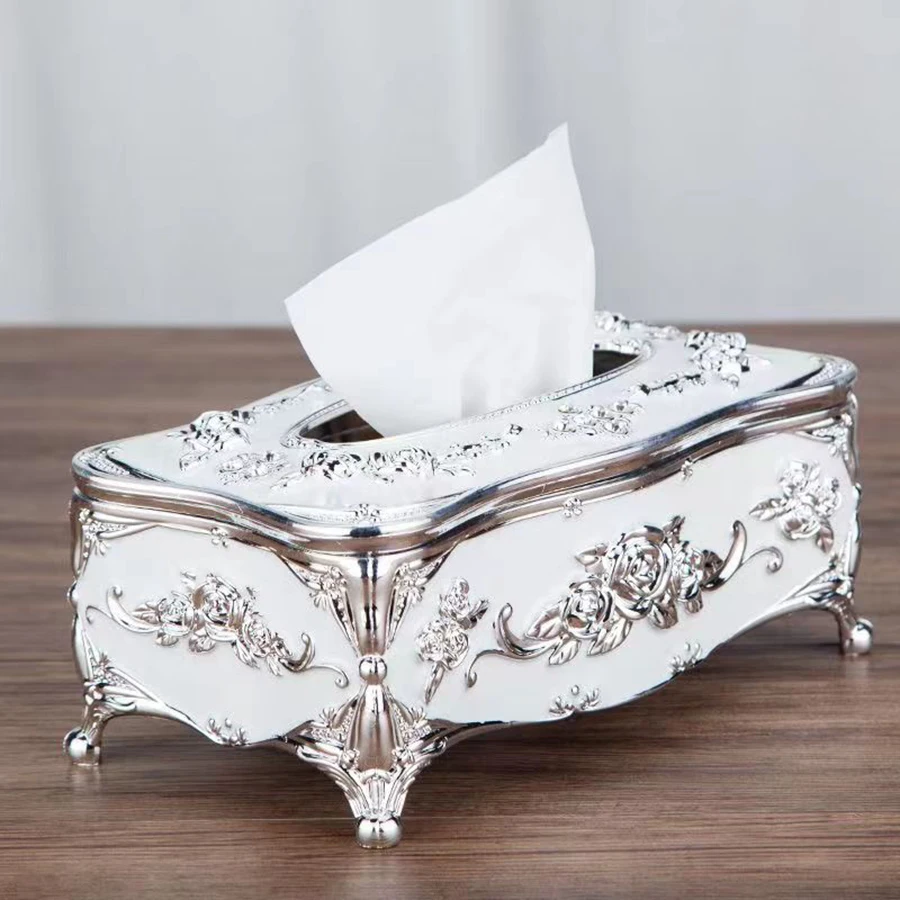 European Tissue Box, High-End Hotel Restaurant Napkin Extraction Box, Kitchen and Living Room Tabletop Tissue Storage Box