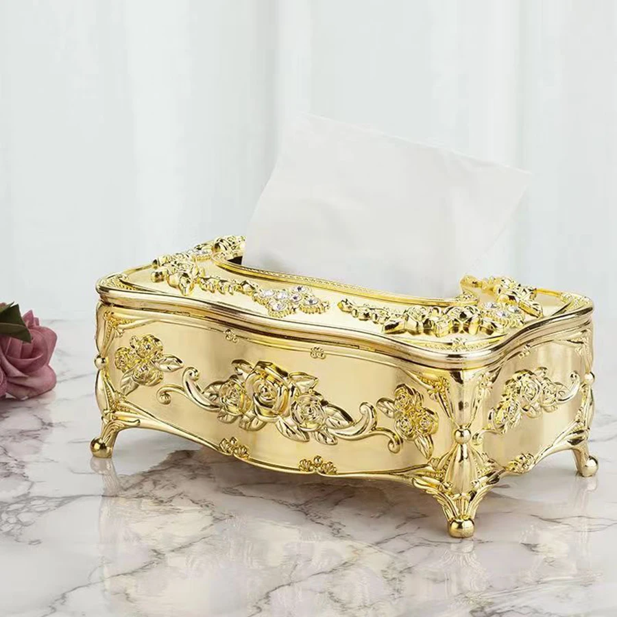 European Tissue Box, High-End Hotel Restaurant Napkin Extraction Box, Kitchen and Living Room Tabletop Tissue Storage Box