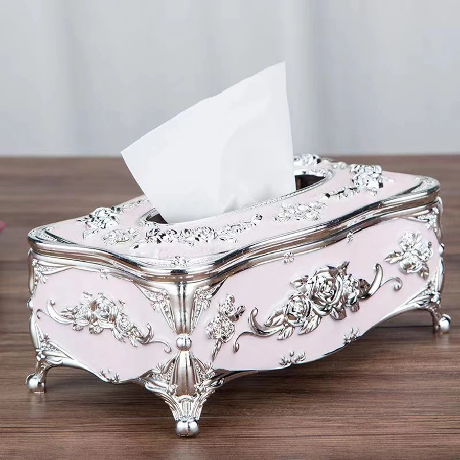 European Tissue Box, High-End Hotel Restaurant Napkin Extraction Box, Kitchen and Living Room Tabletop Tissue Storage Box