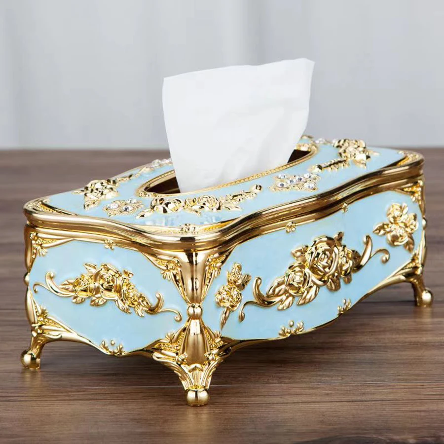 European Tissue Box, High-End Hotel Restaurant Napkin Extraction Box, Kitchen and Living Room Tabletop Tissue Storage Box