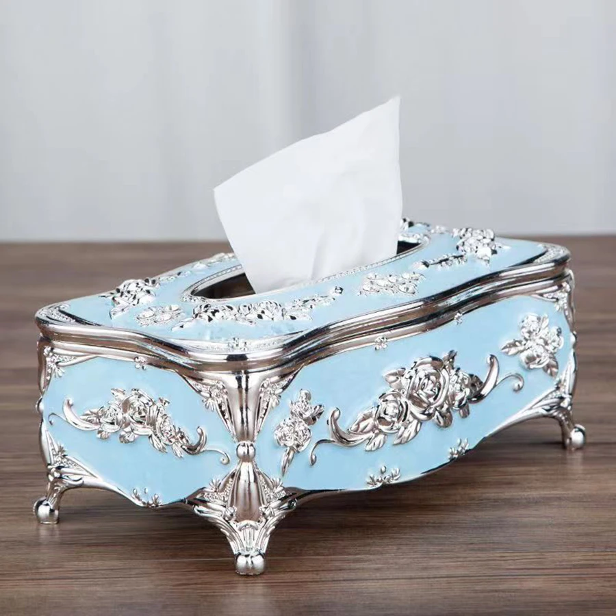 European Tissue Box, High-End Hotel Restaurant Napkin Extraction Box, Kitchen and Living Room Tabletop Tissue Storage Box