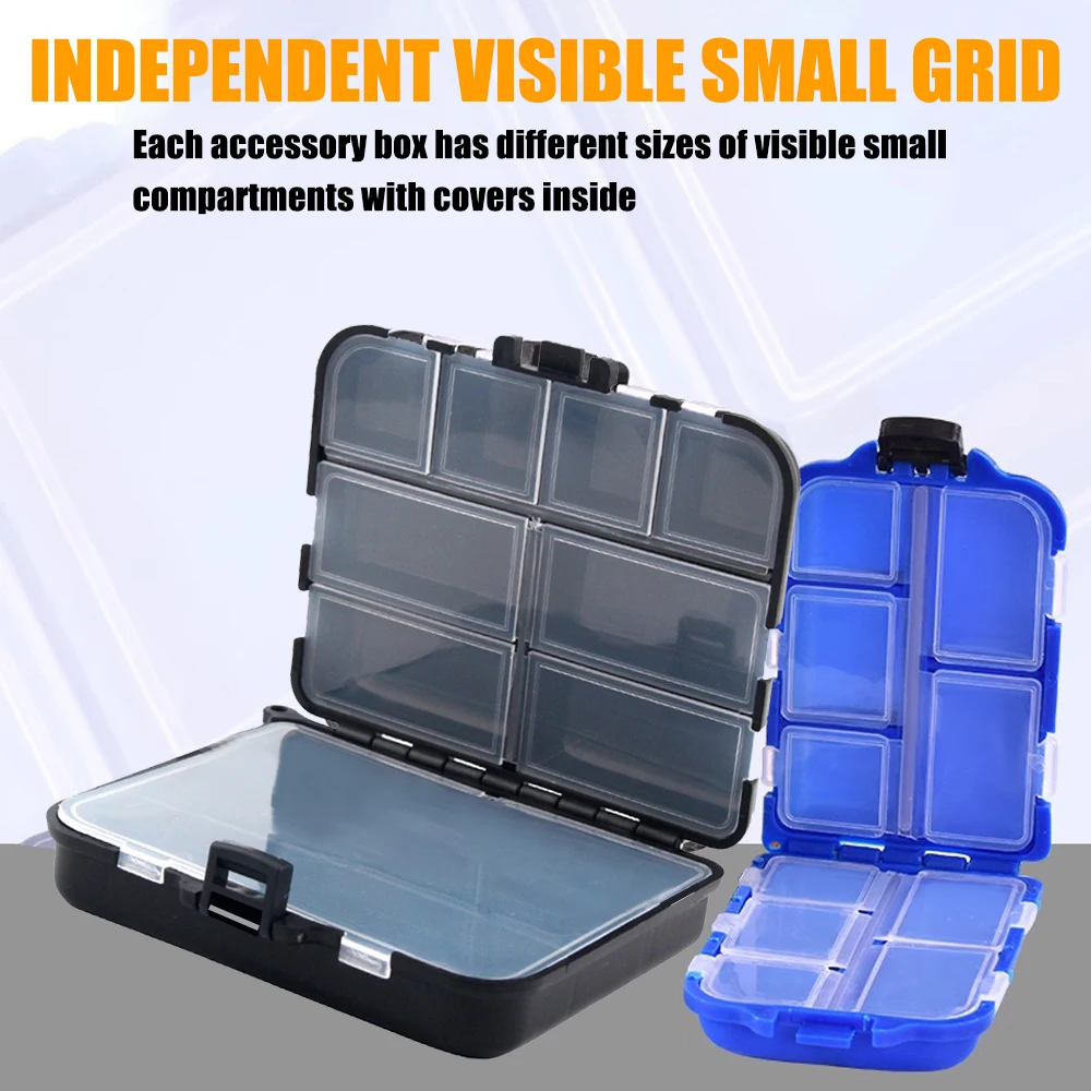 SAMOLLA 1pc Waterproof Mini Fishing Tackle Box With Multiple Compartments For Hooks, Lures, And Baits - Portable Fishing