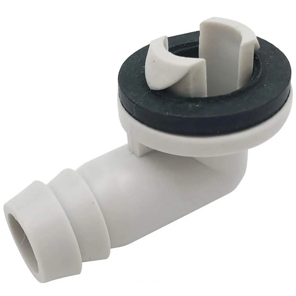 1/4pcs Air Conditioner Drain Connector AC Drain Hose Plastic Elbow Rubber Ring Kit Anti-defomed 1.5cm Diameter Connector