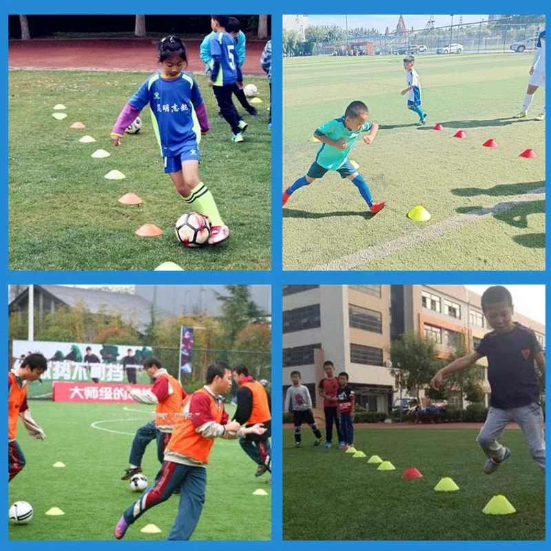 10/20/30pcs Soccer Training Sign Dish Pressure Resistant Cones Marker Discs Bucket Outdoor Basketball Football Training Sports