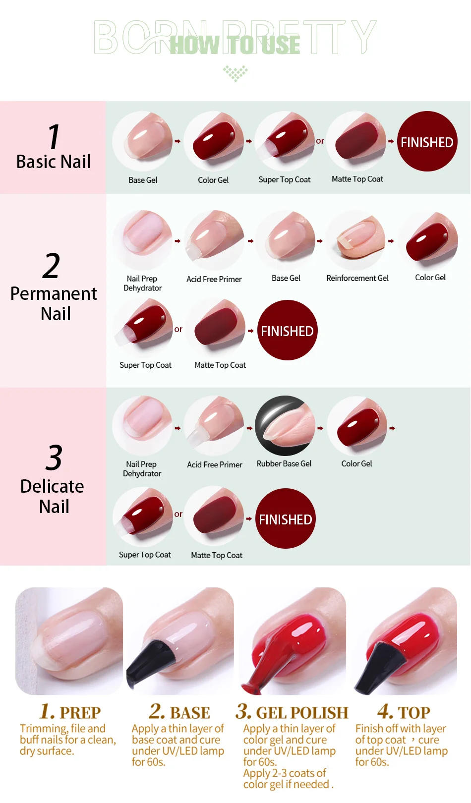 BORN PRETTY Sweet Spring Summer Color Gel Nail Polish 10ml Light Pink Green Yellow Long Lasting Varnis Semi Permanent For Nails