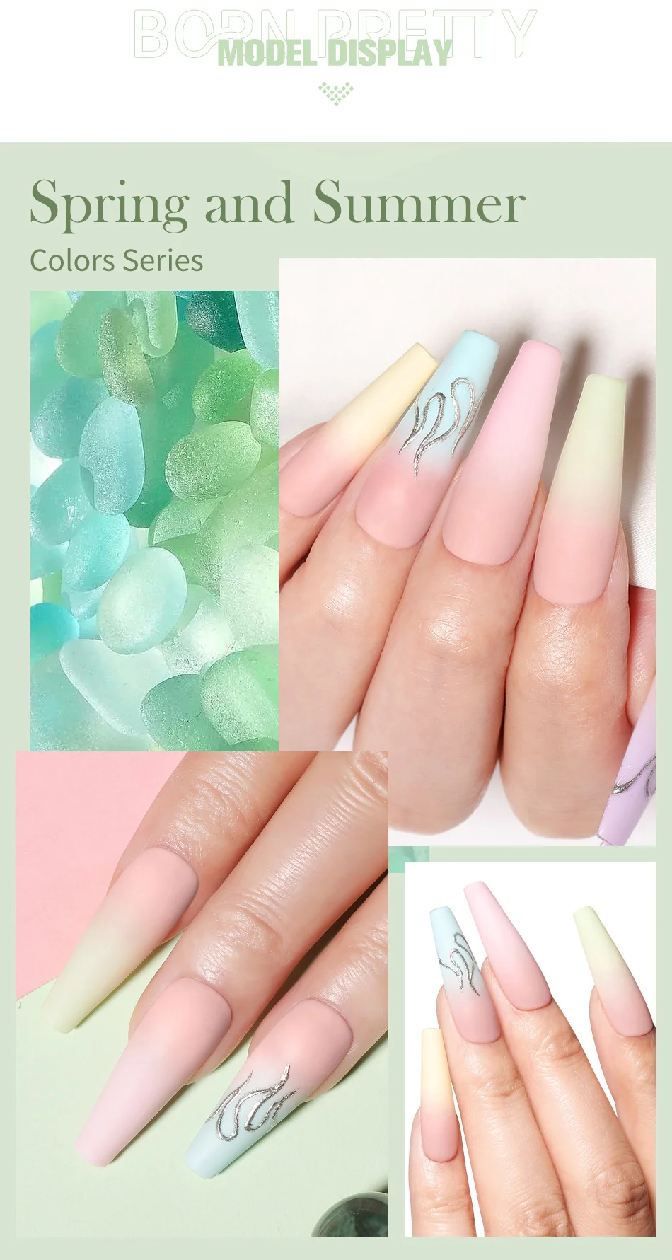 BORN PRETTY Sweet Spring Summer Color Gel Nail Polish 10ml Light Pink Green Yellow Long Lasting Varnis Semi Permanent For Nails