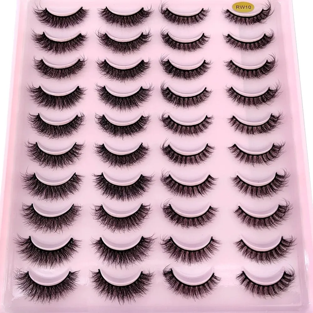 NEW 20 Pairs Natural False Eyelashes Fake Lashes Long Makeup 3D Mink Lashes Extension Eyelash Mink Eyelashes for Beauty