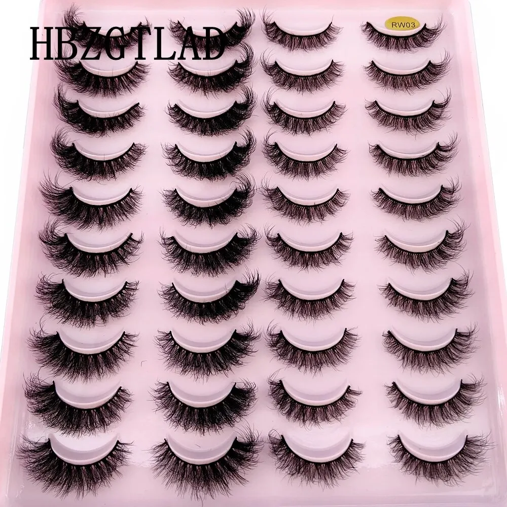 NEW 20 Pairs Natural False Eyelashes Fake Lashes Long Makeup 3D Mink Lashes Extension Eyelash Mink Eyelashes for Beauty