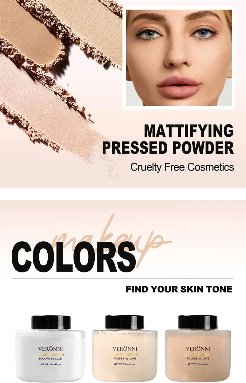 Banana Shaped Loose Powder Can Reduce Pores and Fine Lines, With a Long-lasting Matte Effect and Natural Facial Makeup Powder
