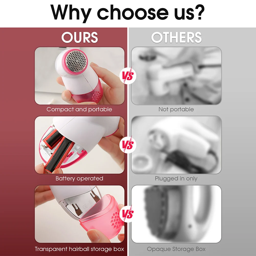 Portable Electric Fabric Sweater Fuzz Pills Shaver Clothing Lint Pills Removers Random Color Clothes Fluff Pellets Cut Machine