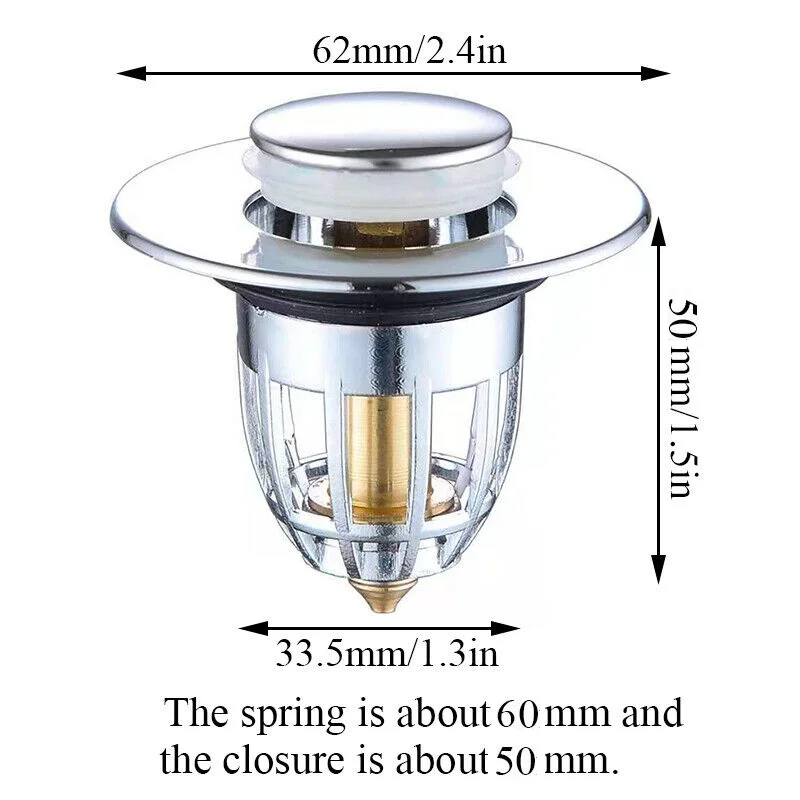 Bathroom Sink Plug Stopper Wash Basin Core Bounce Up Drain Filter Shower Sink Filter Plug Kitchen Bathtub Stopper