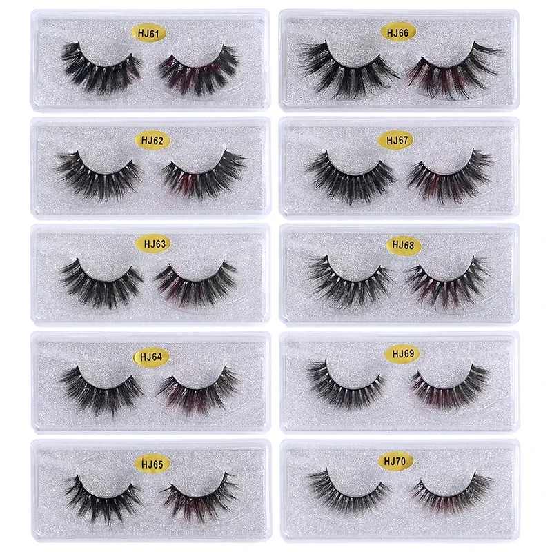 20 Pairs 3d False Lashes Bulk Natural Thick Fluffy False Eyelashes Makeup Fake Eyelashes Pack