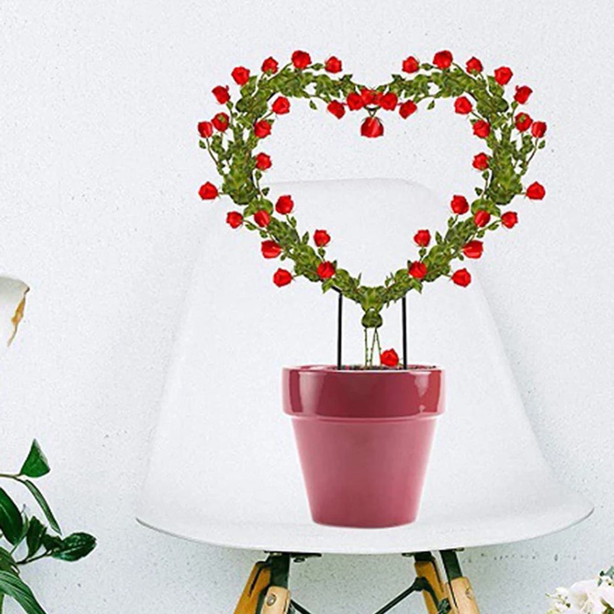 Garden Trellis Plant Iron Climbing Plant Support With Black Rust Proof Coating For Indoor Flower Vine Trellis For Decoration