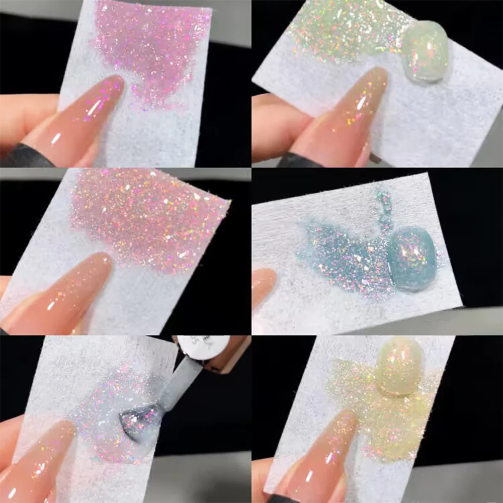15ML Gel Nail Polish Glitter Sequins Manicure Semi Permanent Base Top Coat Long Lasting Soak Off LED UV Nail Art Gel Varnish %YX