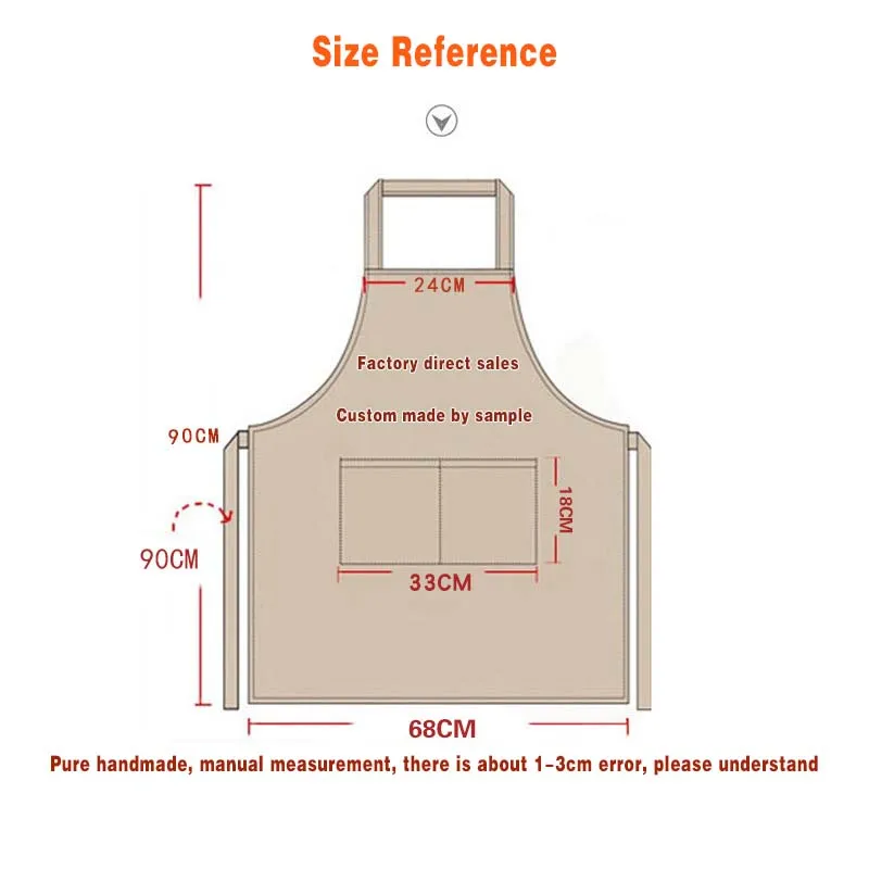 White Black Striped Man Woman Home Restaurant Kitchen Baking Nail Bib Oil Repellent Work Apron 2 Pockets Adjustable Clean Apron