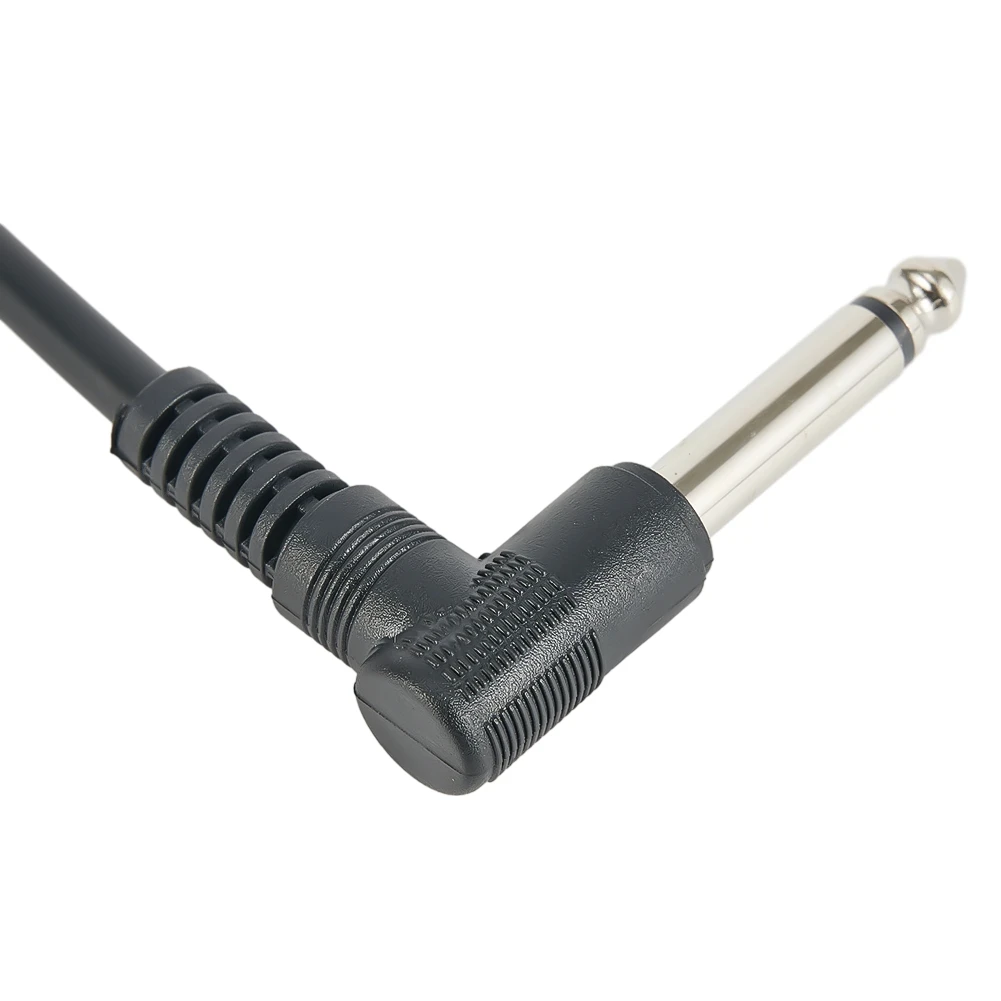 15cm 6.35mm Guitar Effects Pedal Cable Connector 1/4in Plug Wire Right Angle