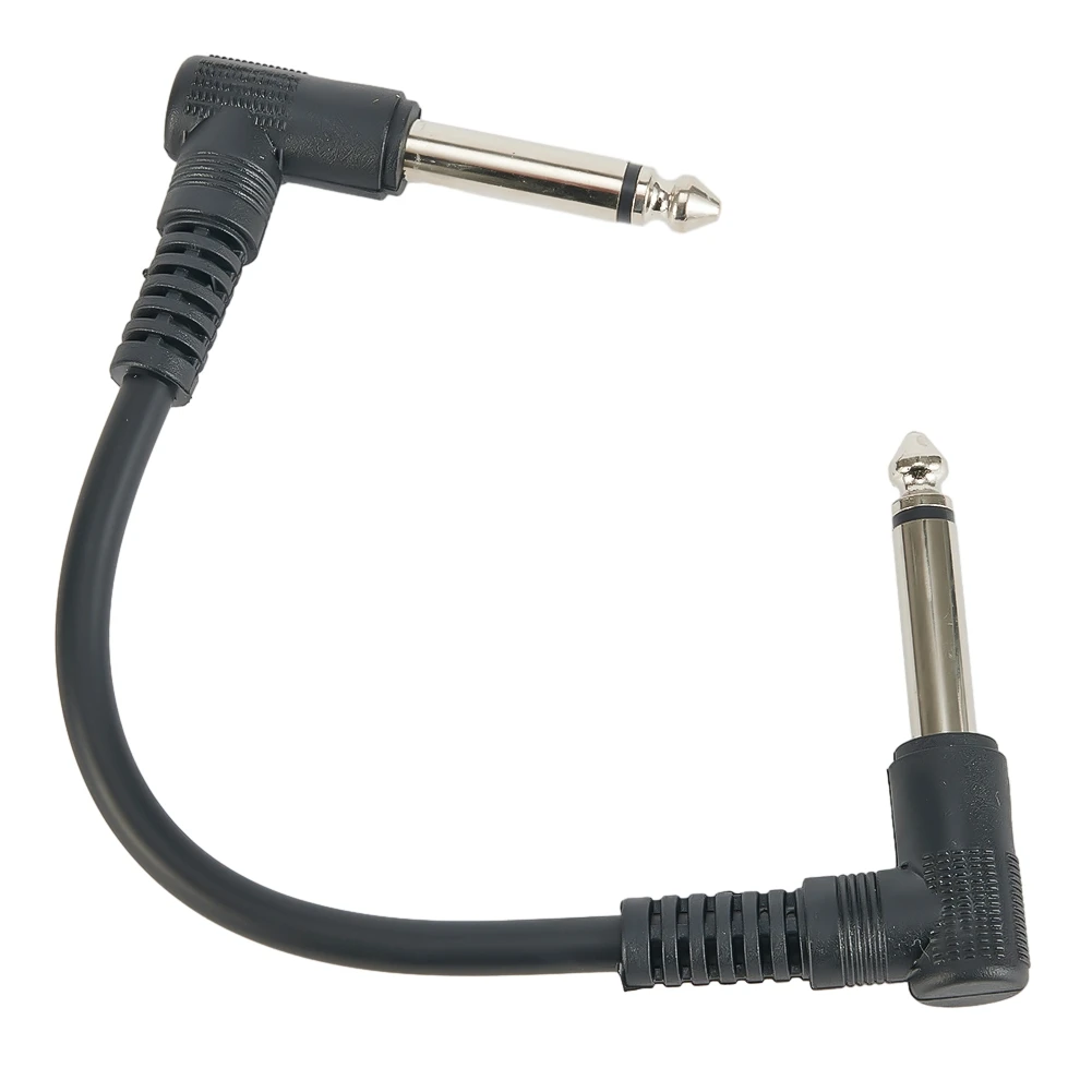 15cm 6.35mm Guitar Effects Pedal Cable Connector 1/4in Plug Wire Right Angle