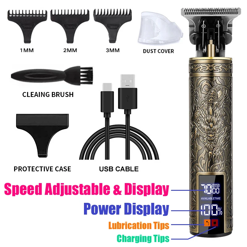 T9 Electric Hair Cutting Machine Hair Clipper Beard Shaving Body Hair Trimmer Clippers Professional Barber Men Trimmer Shaver