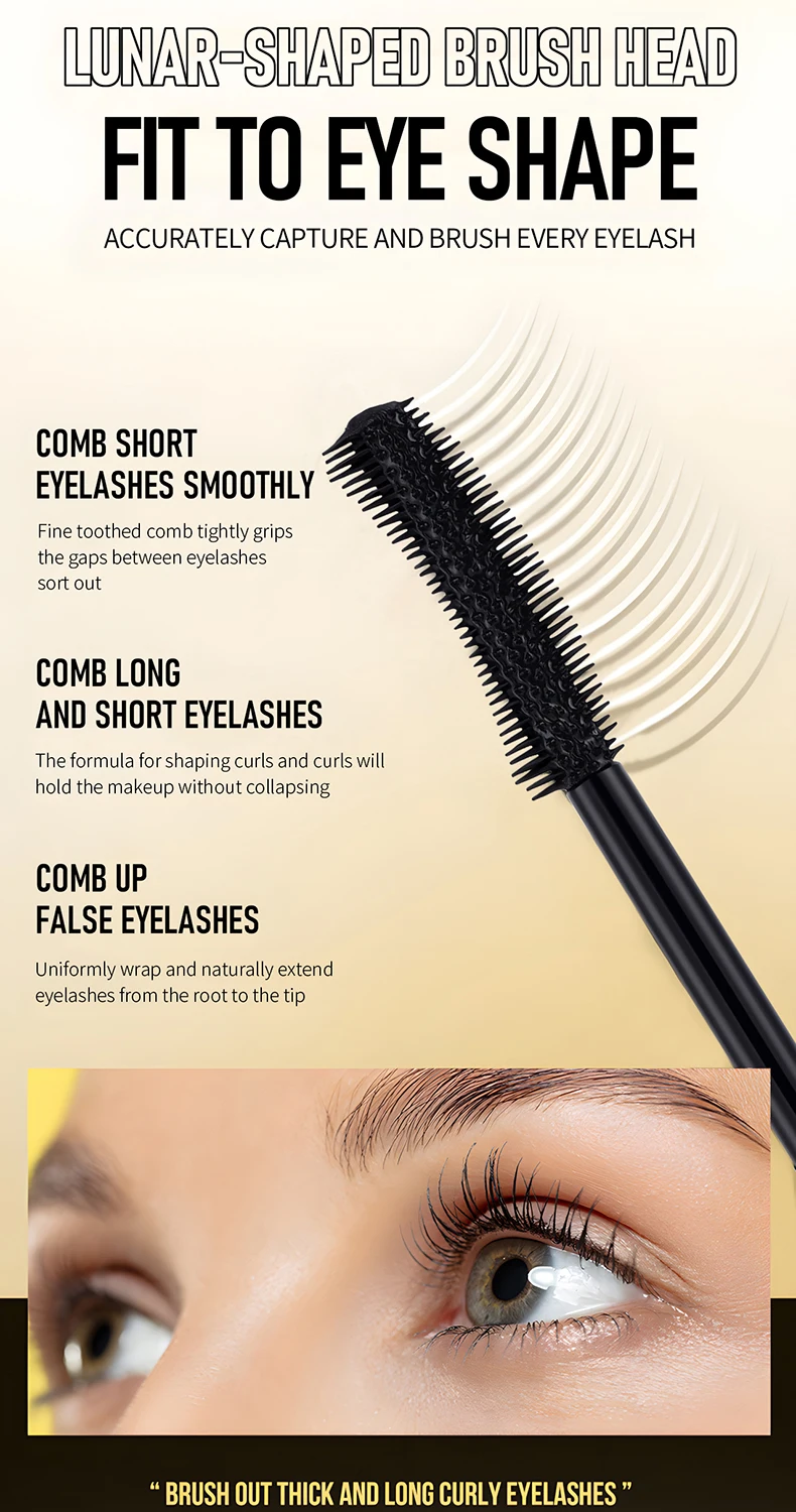 O‘cheal Mascara Black Lash Eyelash Brush 3D Silk Thick Curling Lengthening Eyes Lashes Beauty Makeup Cosmetics Extension Mascara