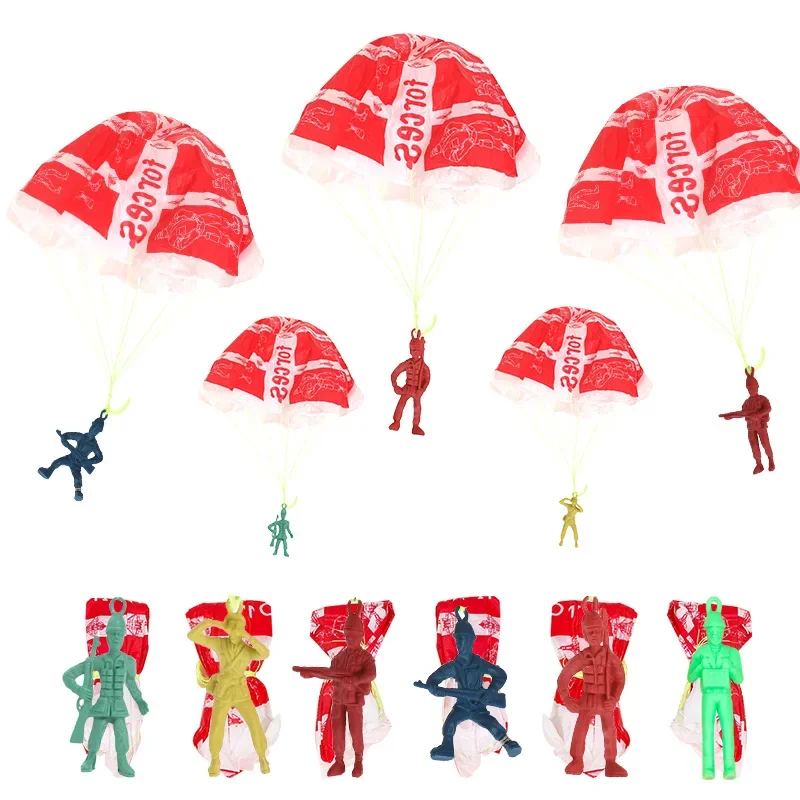 15Pcs Mini Hand Throwing Soldiers Parachute Outdoor Flying Toys for Children's Birthday Party Favors Goodie Bag Pinata Filler