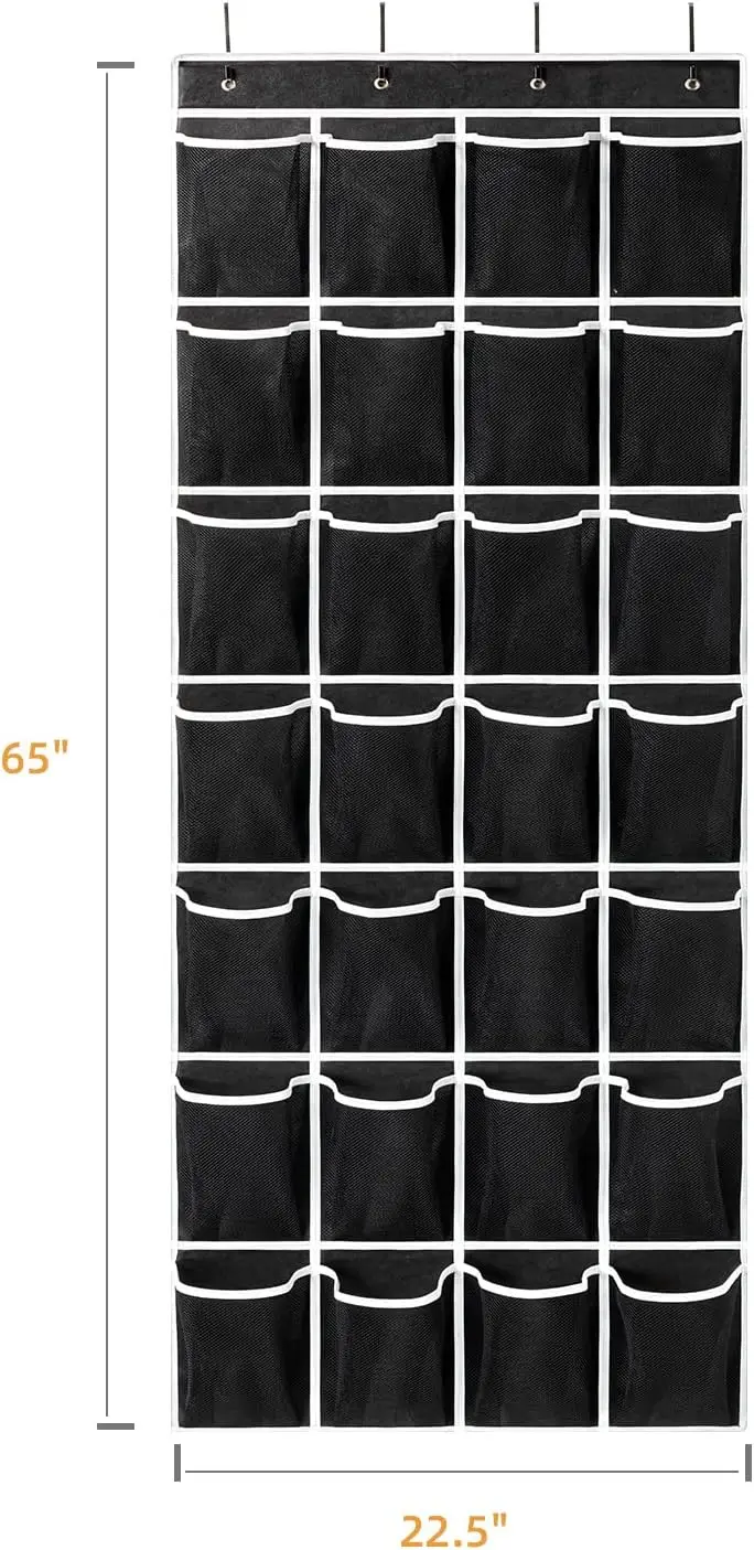 40/35/28 Pockets Shoes Organizer Rack Hanging Organizer Space Saver Hanging Over The Door Behind Closet Organizer Storage Hanger