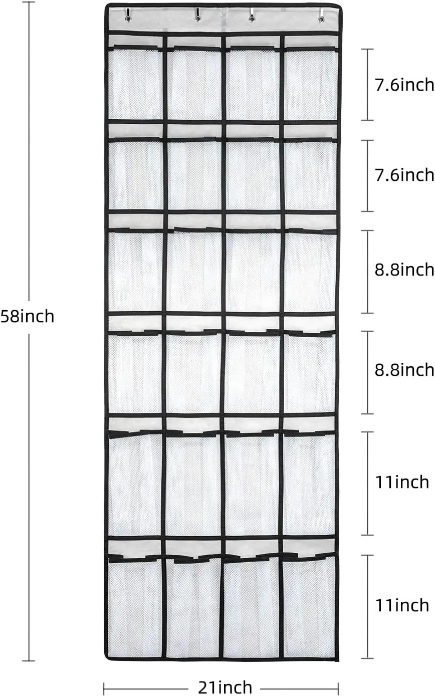 40/35/28 Pockets Shoes Organizer Rack Hanging Organizer Space Saver Hanging Over The Door Behind Closet Organizer Storage Hanger