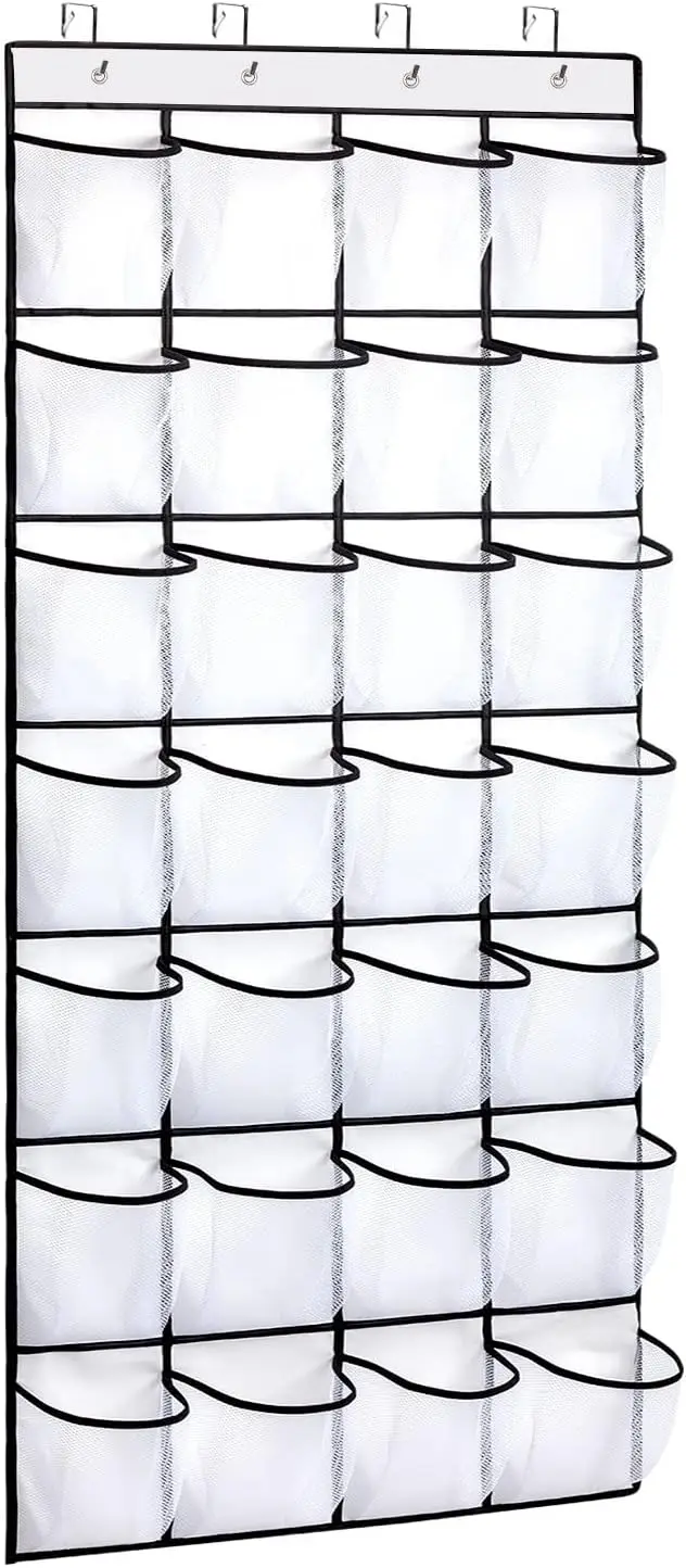 40/35/28 Pockets Shoes Organizer Rack Hanging Organizer Space Saver Hanging Over The Door Behind Closet Organizer Storage Hanger