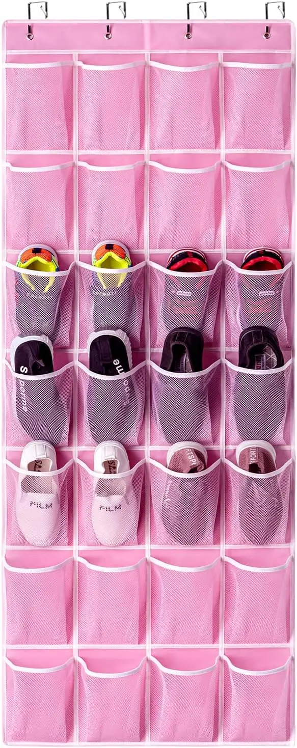 40/35/28 Pockets Shoes Organizer Rack Hanging Organizer Space Saver Hanging Over The Door Behind Closet Organizer Storage Hanger