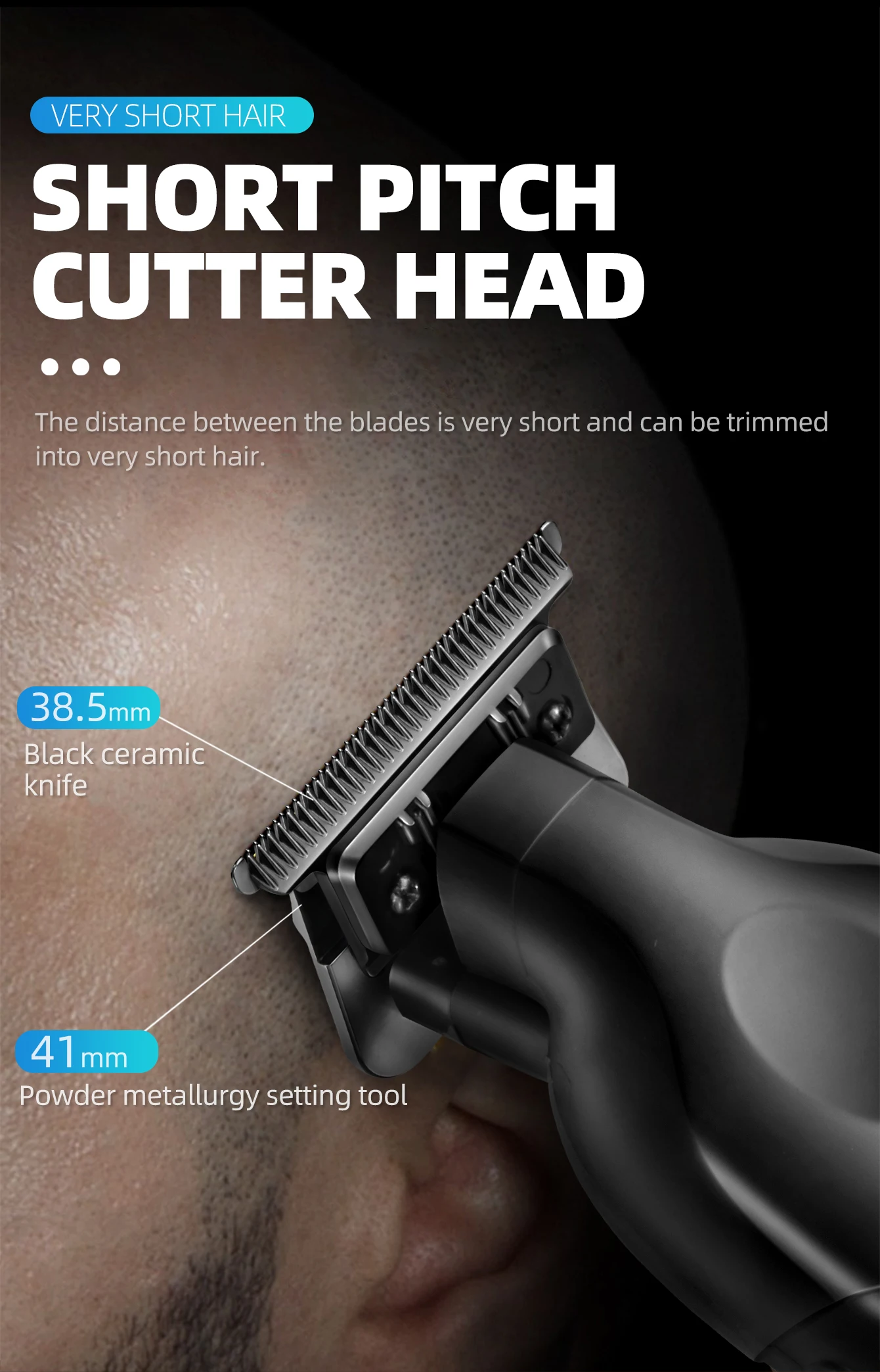 Kemei KM2299 Professional Hair Clipper 0mm Zero Gapped Carving Clipper Men's Cordless Hair Trimmer Electric Hair Cutting Machine