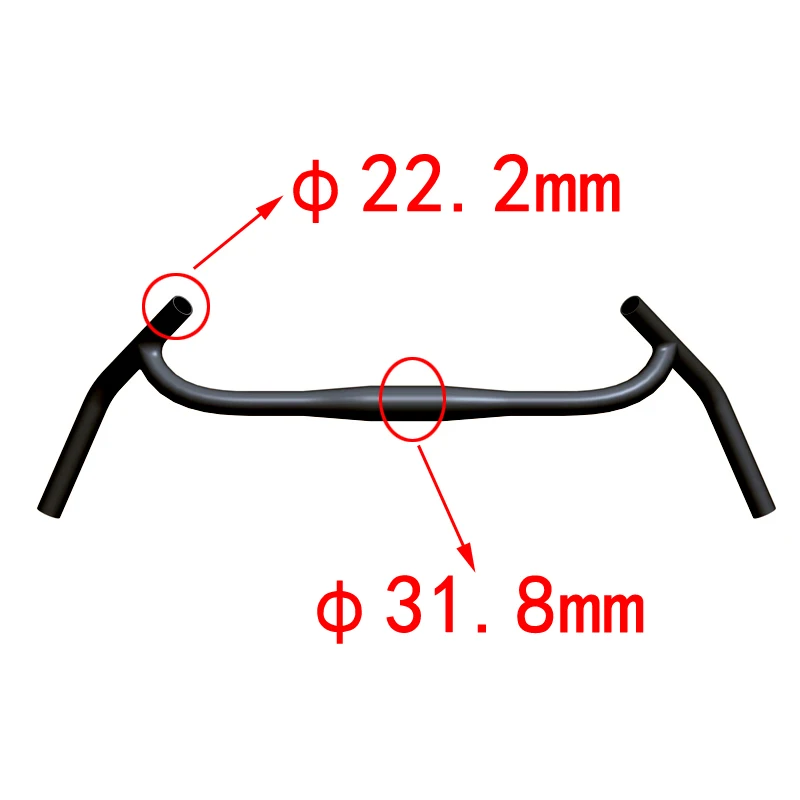 ZNIINO No Logo New Carbon Gravel H Handlebar Big Flare Bar Cycle Cross Road MTB Bike Handlebars Carbon Fiber Travelling Bicycle