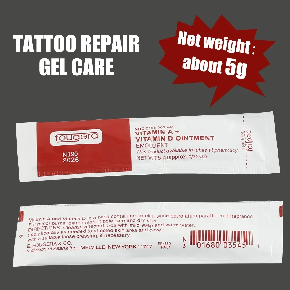 20/30/50/100pcs Tattoo Aftercare Cream Fougera Vitamin Ointment Tattoo Care Supplies Recovery Cream Vitamin A&D Repairing Cream