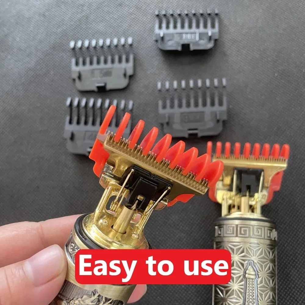 6PCS T9 Hair Clipper Guards Guide Combs Trimmer Cutting Guides Styling Tools Attachment Compatible 1.5mm 2mm 3mm 4mm 6mm 9mm
