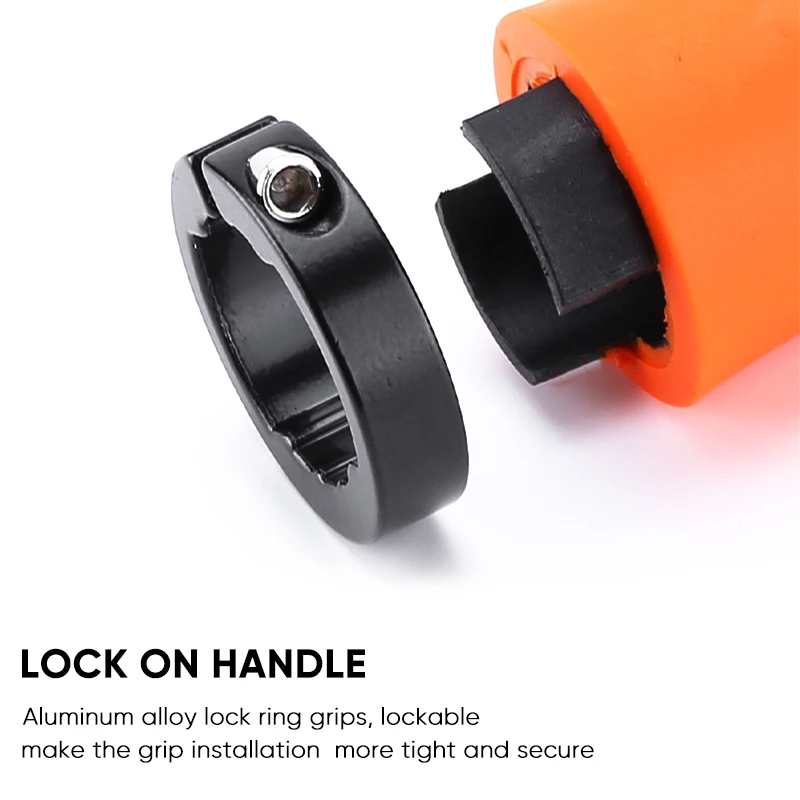 MTB Bicycle Grips Shockproof Bike Handlebar Cover Anti-Slip Lock on Bike Handle Cuffs Ergonomic Cycling Rubber Ball Handle Grips