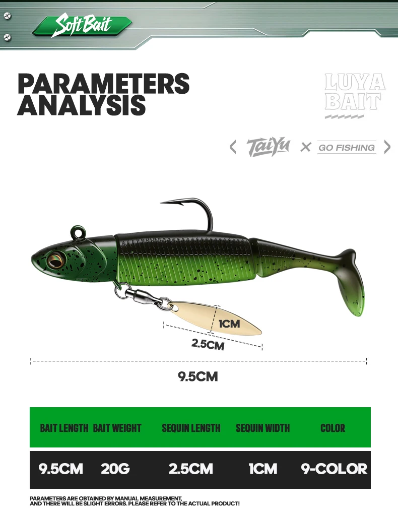 TAIYU Jig Head Soft Fishing Lures 21g T-tail Silicone Lure Wobblers Metal Spinner Spoon Bait For Pike Trout Bass Fishing Tackle