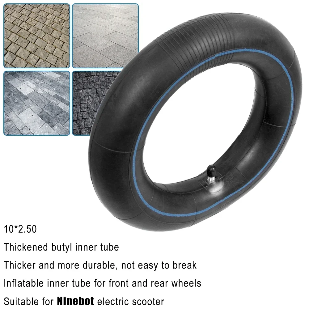 60/70-6.5 Tube Tyre For NINEBOT Max G30 G30D G30LP G2 Electric Scooter Skateboard Accessories 10x2.5 10inch Inner Tube Tire