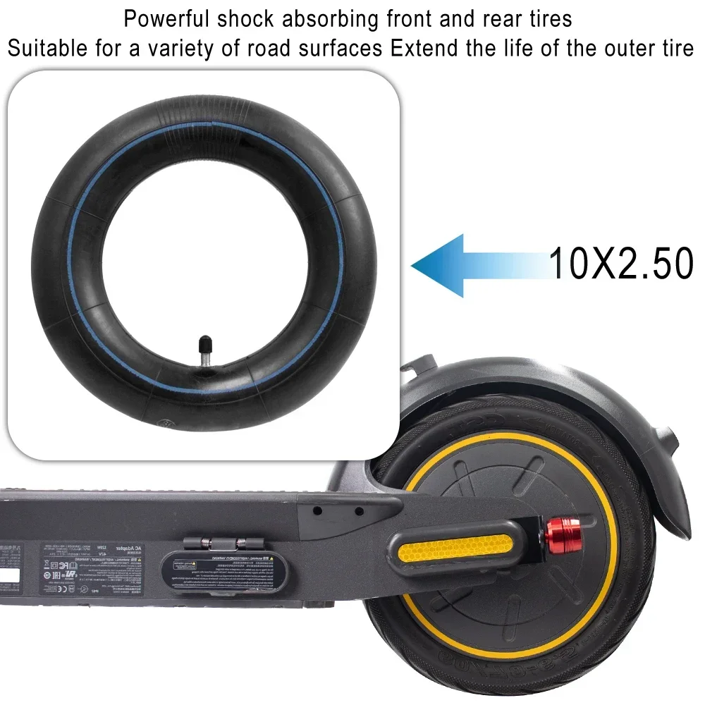60/70-6.5 Tube Tyre For NINEBOT Max G30 G30D G30LP G2 Electric Scooter Skateboard Accessories 10x2.5 10inch Inner Tube Tire