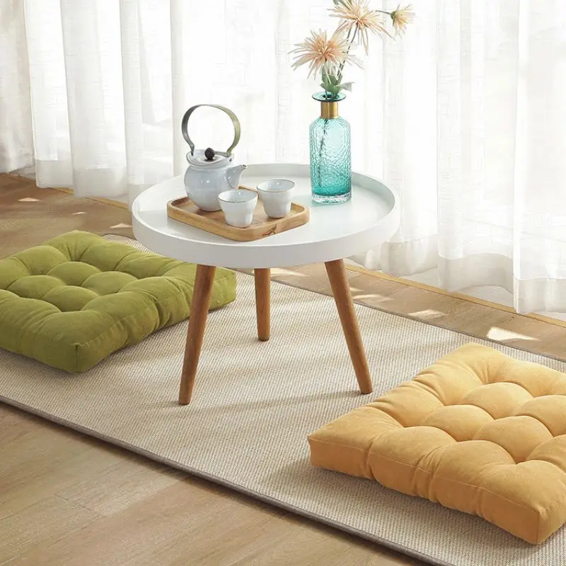 Floor Pillow Square Floor Seating Pillow Cushion Meditation Yoga Seat Kneeling Pillows Thick Tufted Cushions Mat Pad Balcony