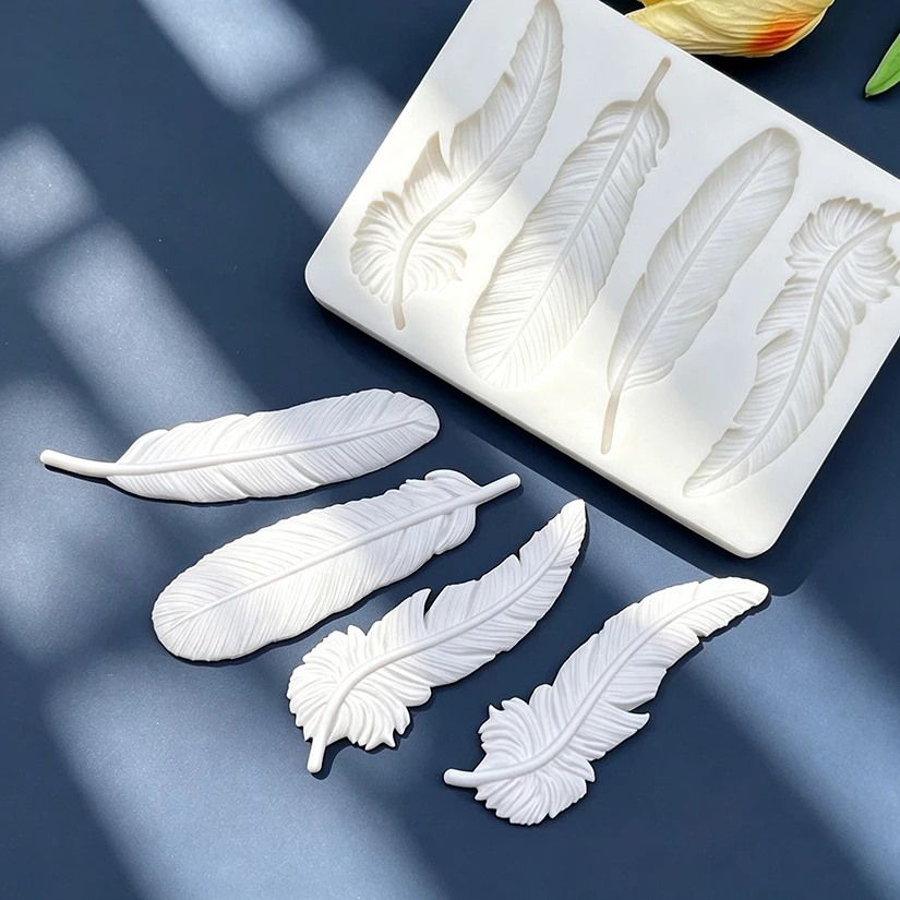 Feather Silicone Mold Sugarcraft Chocolate Cupcake Baking Mold Fondant Cake Decorating Tools
