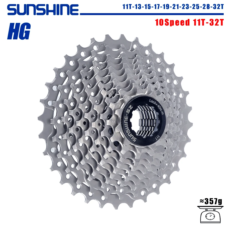 SUNSHINE Road Bike Cassette 8/9/10/11/12 Speed 23/25/28/32/34/36T k7 Cassette 8V 9V 10V 11V 12V for SHIMANO HG