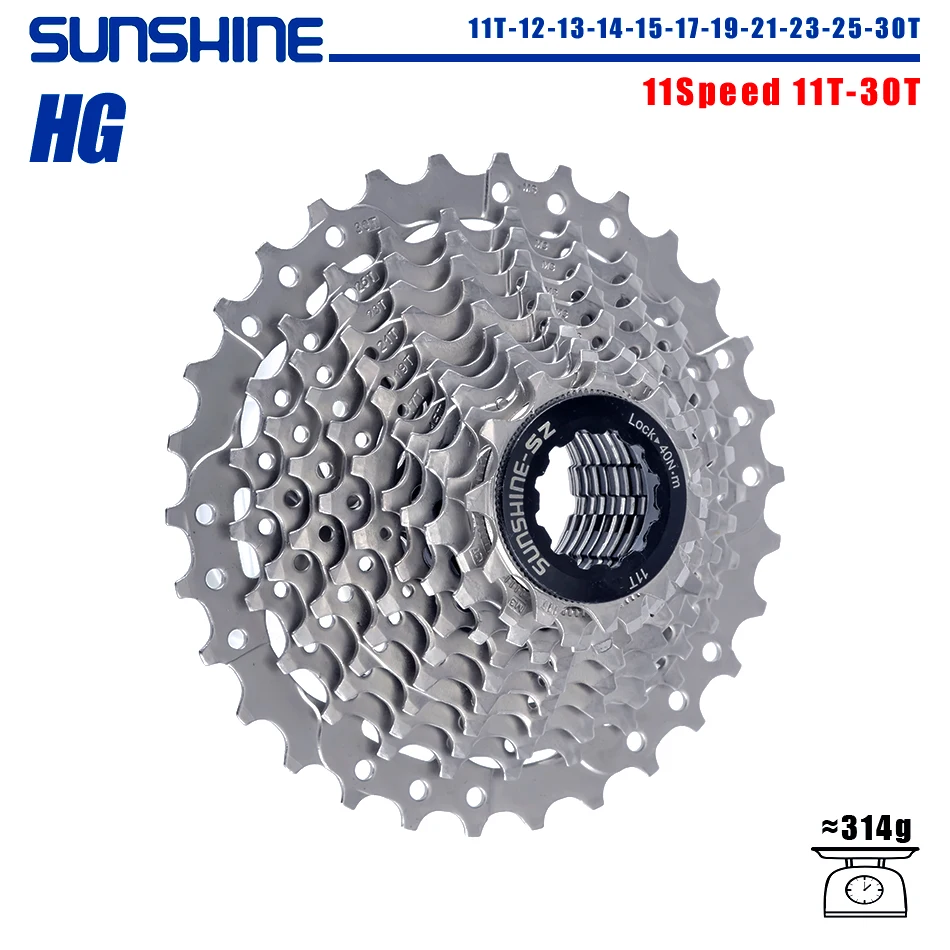 SUNSHINE Road Bike Cassette 8/9/10/11/12 Speed 23/25/28/32/34/36T k7 Cassette 8V 9V 10V 11V 12V for SHIMANO HG