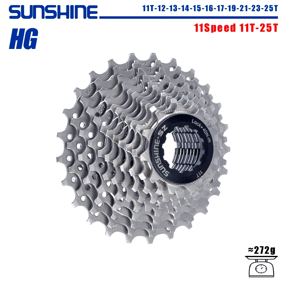 SUNSHINE Road Bike Cassette 8/9/10/11/12 Speed 23/25/28/32/34/36T k7 Cassette 8V 9V 10V 11V 12V for SHIMANO HG