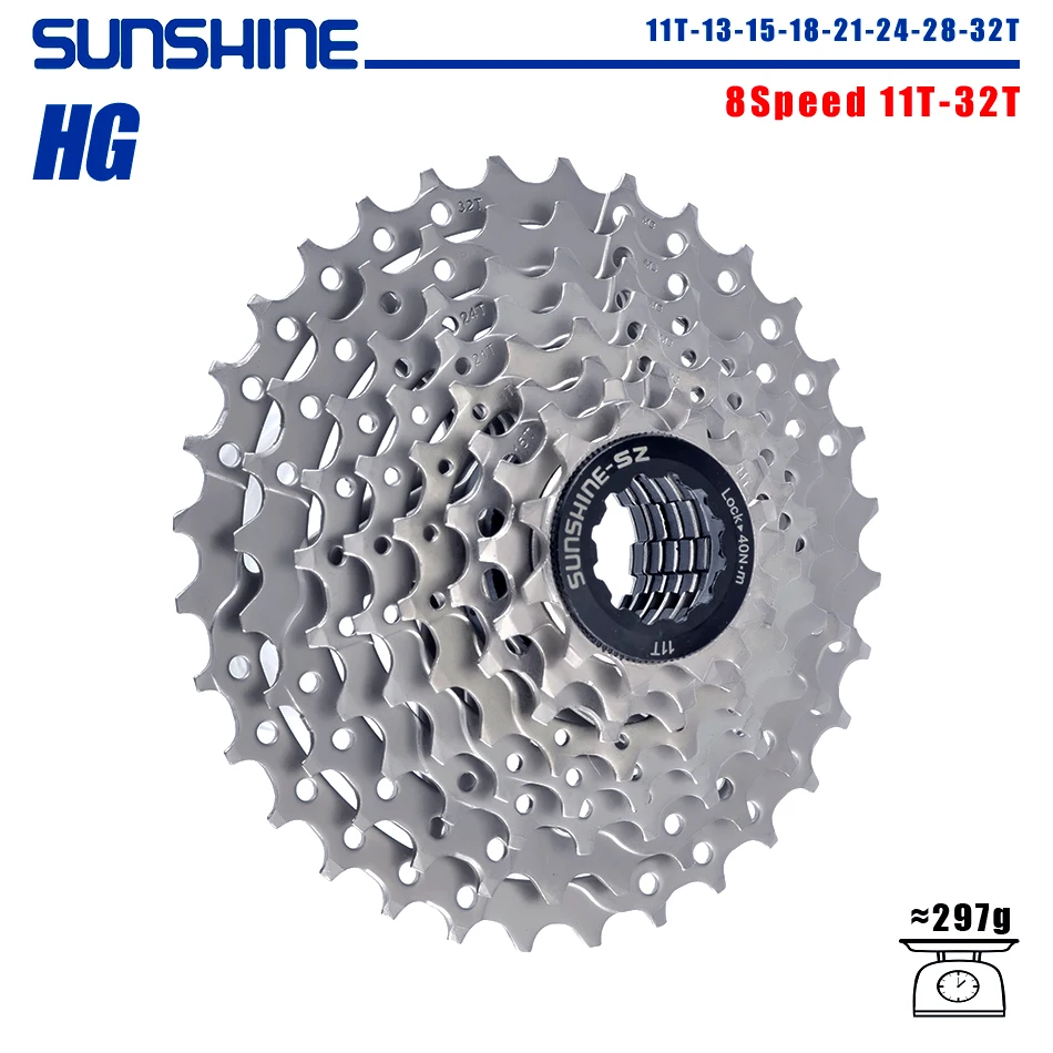 SUNSHINE Road Bike Cassette 8/9/10/11/12 Speed 23/25/28/32/34/36T k7 Cassette 8V 9V 10V 11V 12V for SHIMANO HG